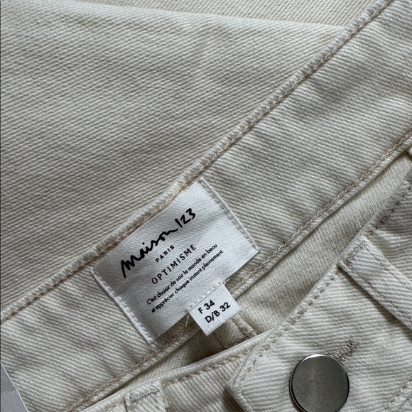 Maison 123 Paris Selyna Denim Trouser Pant FR34 US4 crop - Picture 8 of 8